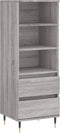 vidaXL - Hoge - kast - 40x36x110 - cm - bewerkt - hout - grijs - sonoma