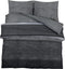 vidaXL - Dekbedovertrekset - 155x220 - cm - katoen - donkergrijs