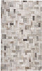 KORFEZ - Laagpolig vloerkleed - Grijs - 160 x 230 cm - Leer