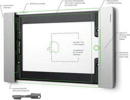 iPad wandhouder sDock Fix A10 - zwart