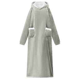Deken hoodie Grijs xl Fleece en Flanel