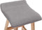 vidaXL - Barstoelen - 2 - st - stof - lichtgrijs