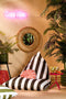 Mica Decorations Ludy Wandspiegel - H5 x Ø60 cm - Jute - Lichtbruin