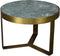 D - Livingfurn - Salontafel Glennis - Groen Goud - 50x50x35cm - Marmer