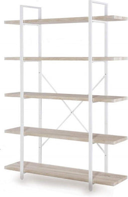VDD Wandkast - Boekenkast - Industrieel Design - Boekenrek - Opbergkast - 120x32x178 cm - Wit