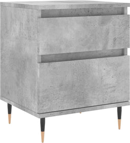 vidaXL - Nachtkastje - 40x35x50 - cm - bewerkt - hout - betongrijs