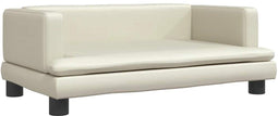 vidaXL - Hondenmand - 80x45x30 - cm - kunstleer - crèmekleurig
