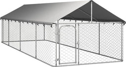 vidaXL - Hondenkennel - voor - buiten - met - dak - 600x200x150 - cm