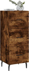 vidaXL - Dressoir - 34,5x34x90 - cm - bewerkt - hout - gerookt - eiken