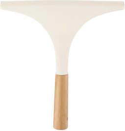 Alpina Raamtrekker - Raamwisser met bamboe handvat - 23 x 23 x 4 cm - Gebroken wit