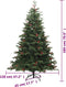 vidaXL Kunstkerstboom - Scharnierconstructie - Dennenappels en bessen - 180 cm groen