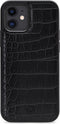 iPhone 11/XR Clutch Case hoesje - Mobilize - Croco Zwart - Kunstleer