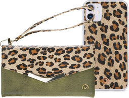 iPhone 11/XR Clutch Case hoesje - Mobilize - Luipaard Groen - Kunstleer