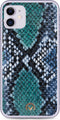 iPhone 11/XR Clutch Case hoesje - Mobilize - Slangenprint Blauw - Kunstleer