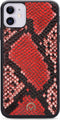 iPhone 11/XR Clutch Case hoesje - Mobilize - Slangenprint Rood - Kunstleer