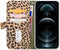 iPhone 12/12 Pro Bookcase hoesje - Mobilize - Luipaard Groen - Kunstleer