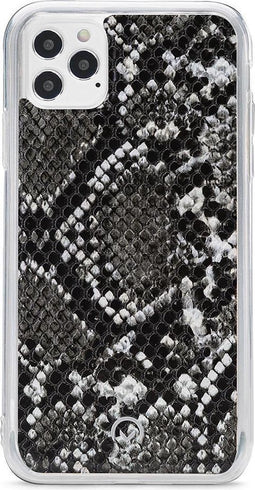iPhone 12/12 Pro Bookcase hoesje - Mobilize - Slangenprint Zwart - Kunstleer