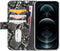 iPhone 12/12 Pro Bookcase hoesje - Mobilize - Slangenprint Zwart - Kunstleer