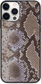 iPhone 12/12 Pro Clutch Case hoesje - Mobilize - Slangenprint Beige - Kunstleer