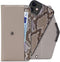 iPhone 12/12 Pro Clutch Case hoesje - Mobilize - Slangenprint Beige - Kunstleer