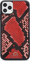 iPhone 12/12 Pro Clutch Case hoesje - Mobilize - Slangenprint Rood - Kunstleer