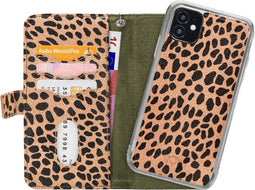 iPhone 12 Mini Bookcase hoesje - Mobilize - Luipaard Groen - Kunstleer