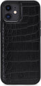 iPhone 12 Mini Clutch Case hoesje - Mobilize - Croco Zwart - Kunstleer