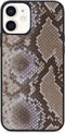 iPhone 12 Mini Clutch Case hoesje - Mobilize - Slangenprint Beige - Kunstleer