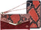 iPhone 12 Mini Clutch Case hoesje - Mobilize - Slangenprint Rood - Kunstleer
