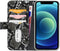iPhone 12 Mini Clutch Case hoesje - Mobilize - Slangenprint Zwart - Kunstleer