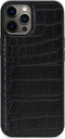 iPhone 12 Pro Max Clutch Case hoesje - Mobilize - Croco Zwart - Kunstleer