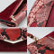 iPhone 12 Pro Max Clutch Case hoesje - Mobilize - Slangenprint Rood - Kunstleer