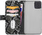 iPhone 12 Pro Max Clutch Case hoesje - Mobilize - Slangenprint Zwart - Kunstleer