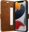 iPhone 13 Bookcase hoesje - dbramante1928 - Effen Cognac - Leer