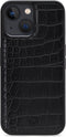 iPhone 13 Mini Clutch Case hoesje - Mobilize - Croco Zwart - Kunstleer