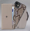 iPhone 13 Mini Clutch Case hoesje - Mobilize - Slangenprint Beige - Kunstleer