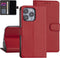 iPhone 13 Pro Booktype hoesje - Rood - Pasjeshouder - Magneetsluiting