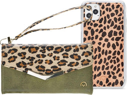 iPhone 13 Pro Clutch Case hoesje - Mobilize - Luipaard Groen - Kunstleer