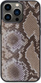 iPhone 13 Pro Clutch Case hoesje - Mobilize - Slangenprint Beige - Kunstleer