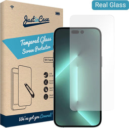 iPhone 14 Pro Max screenprotector - Gehard glas - Transparant - Just in Case