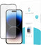 iPhone 14 Pro screenprotector - Full Cover - Gehard glas - Zwart - Just in Case