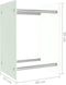 vidaXL - Haardhoutrek - 80x35x120 - cm - glas - zwart