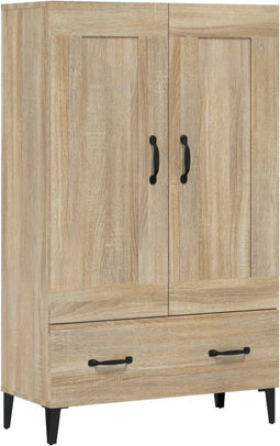 vidaXL - Hoge - kast - 70x31x115 - cm - bewerkt - hout - sonoma - eikenkleurig