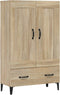 vidaXL - Hoge - kast - 70x31x115 - cm - bewerkt - hout - sonoma - eikenkleurig
