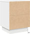 vidaXL - Nachtkastje - met - LED-lampjes - Wit - 39x34,5x50 - cm