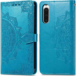 imoshion Hoesje Geschikt voor Sony Xperia 10 V Hoesje Met Pasjeshouder - imoshion Mandala Bookcase - Turquoise