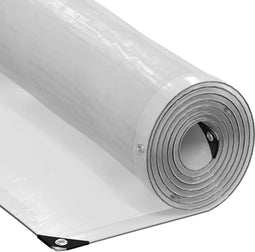 vidaXL - Doorzichtig - zeildoek - met - zeilringen - 1x4 - m - polyethyleen