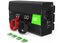 Green Cell INV08 - DC 12V naar AC 230V Omvormer - 2000W (1000W continu) met USB - Zwart