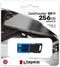 Kingston DataTraveler 80 - USB-C Stick 256GB - 200MB/s - Blauw