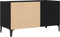 vidaXL - Platenkast - Zwart - Eiken - 84,5x38x48 - cm - Gemaakt - uit - Geengineerd - Hout